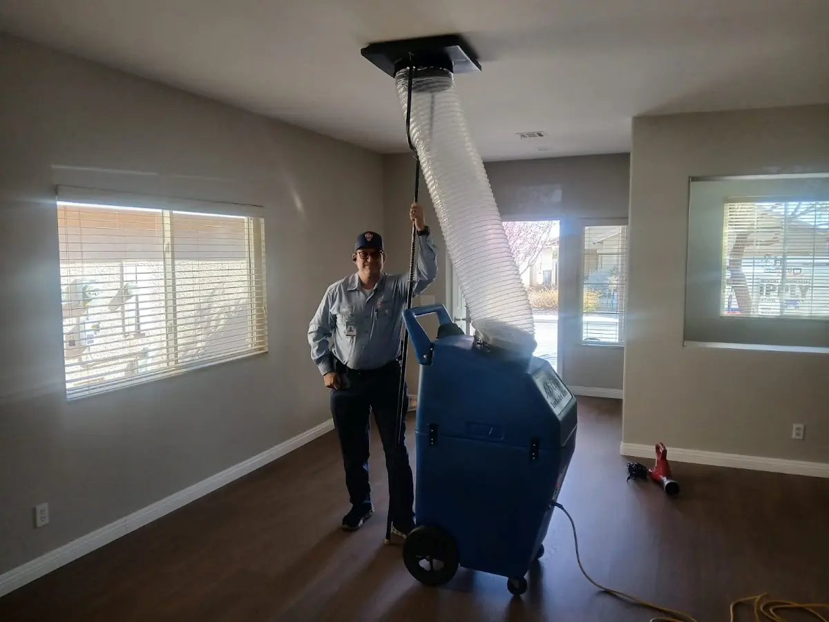 Professional Dryer Vent Cleaning work inside a Sterling home